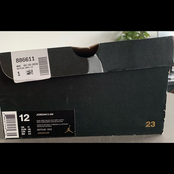 Men’s Dark Grey Jordan 5 AM - Picture 7 of 7